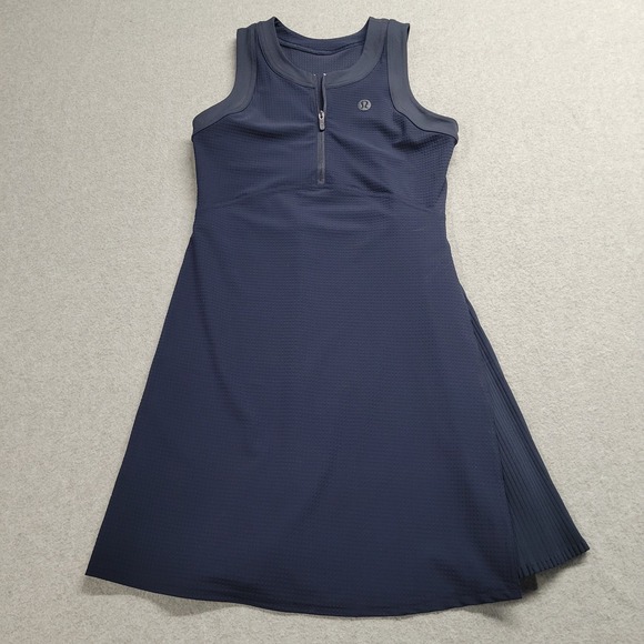 Lululemon Navy Blue Athletic Dress Sleeveless Half-Zip Sporty Casual - Picture 1 of 6